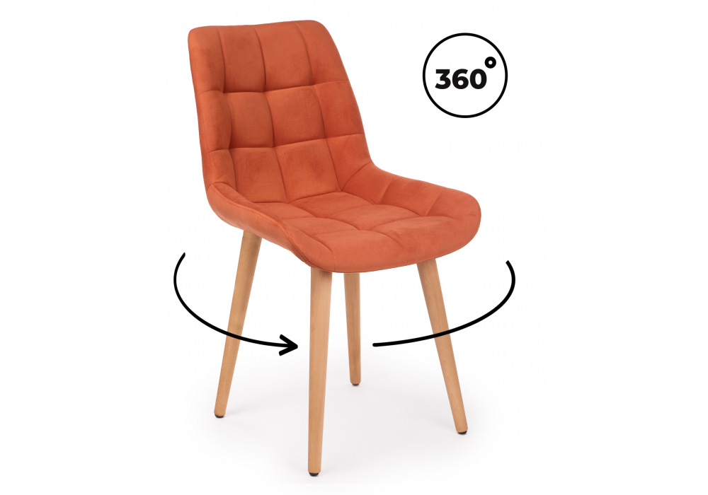Стул деревянный Woodville Челси 360 терракотовый (zd 432), светлое дерево np