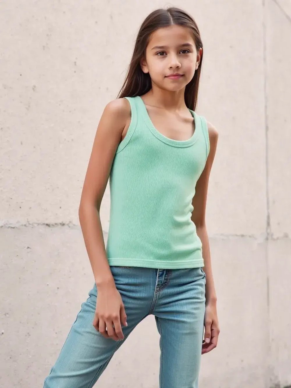 Майка для девочки в рубчик