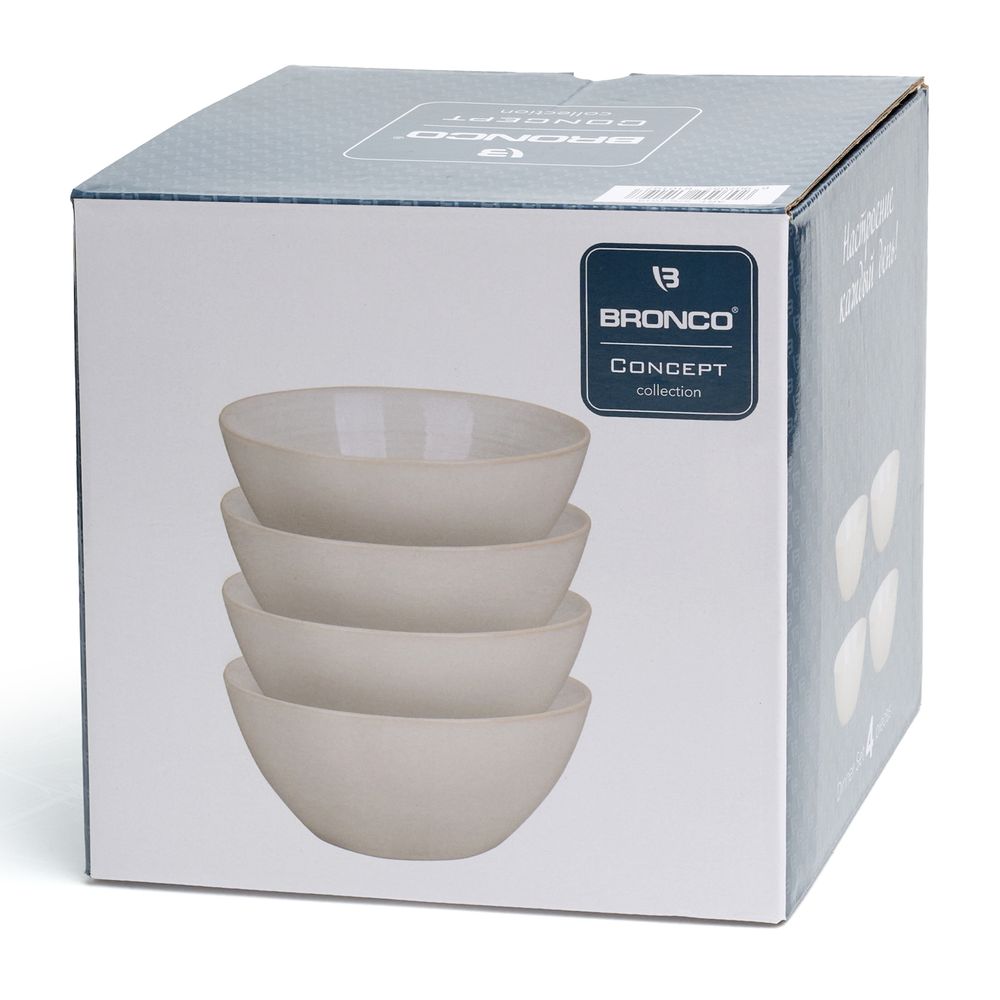 НАБОР САЛАТНИКОВ BRONCO "CONCEPT" ДИАМЕТР=15,5 СМ 4 ШТ. БЕЖЕВЫЙ