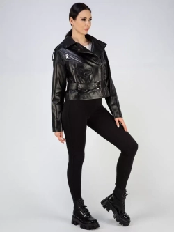 Кожаная куртка демисезонная косуха оверсайз