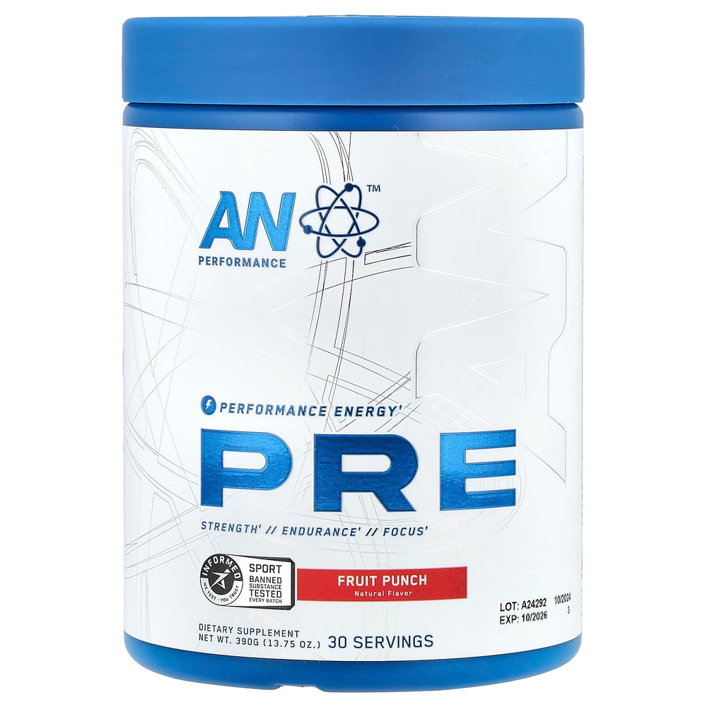 AN Supps, Перед тренировкой, фруктовый пунш, 390 г (13,75 унции)