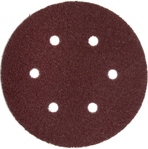 Круг шлифовальный ЗУБР ″Мастер″ универсальный, из абразивной бумаги на велкро основе, 6 отверстий, Р80, 150мм, 5шт