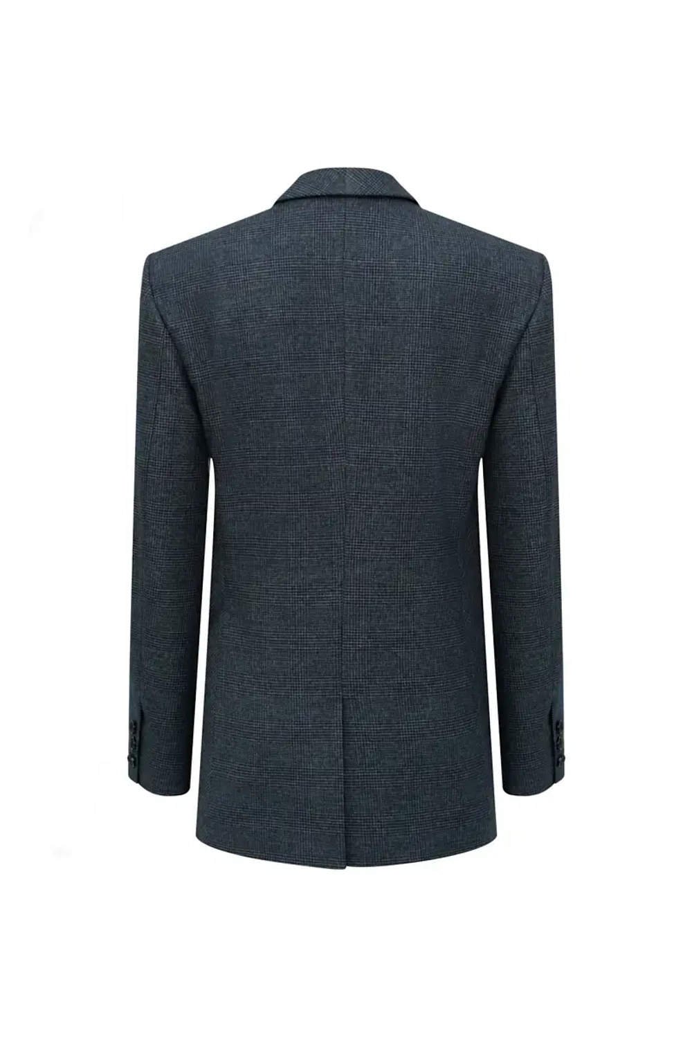 Однобортный жакет в клетку серый