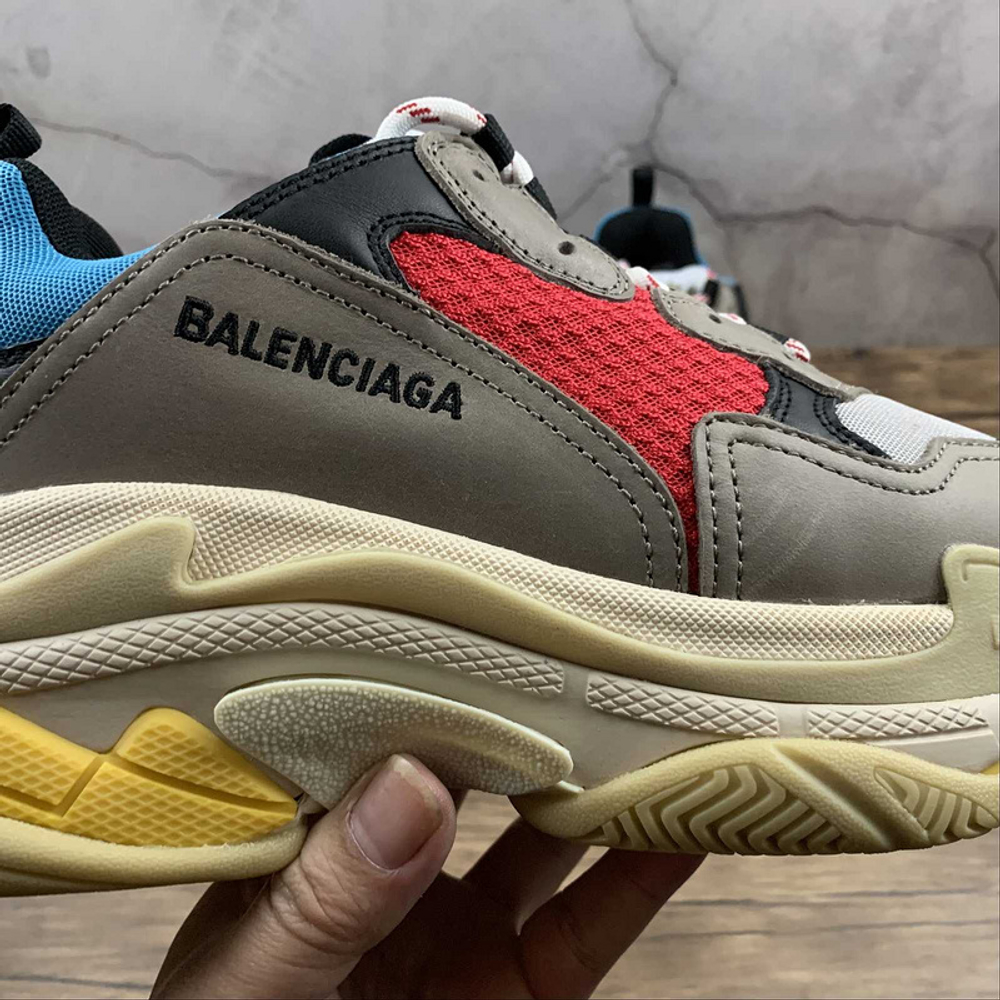 Balenciaga Triple S Grey Red Blue (2018 Reissue)