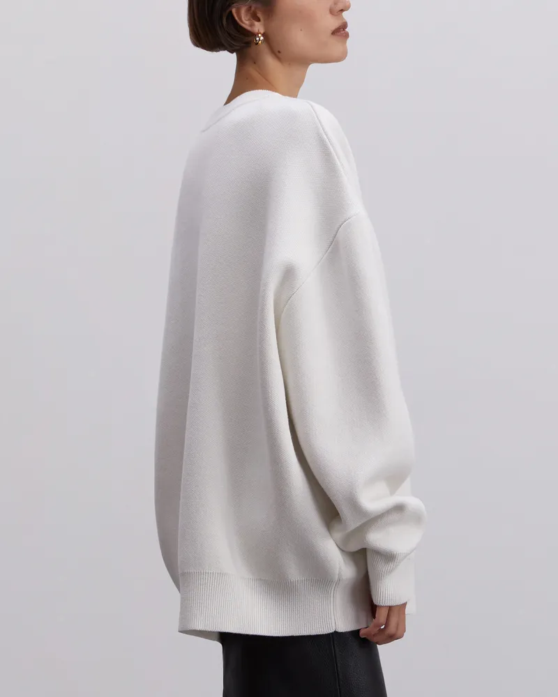 Молочный свитшот из хлопка