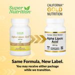 California Gold Nutrition, альфа-липоевая кислота, 600 мг, 60 растительных капсул