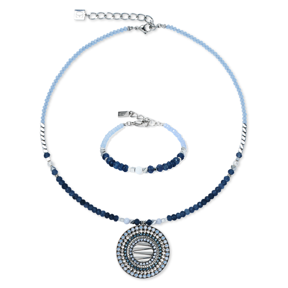 Колье Coeur de Lion Blue-Silver 2036/10-0717