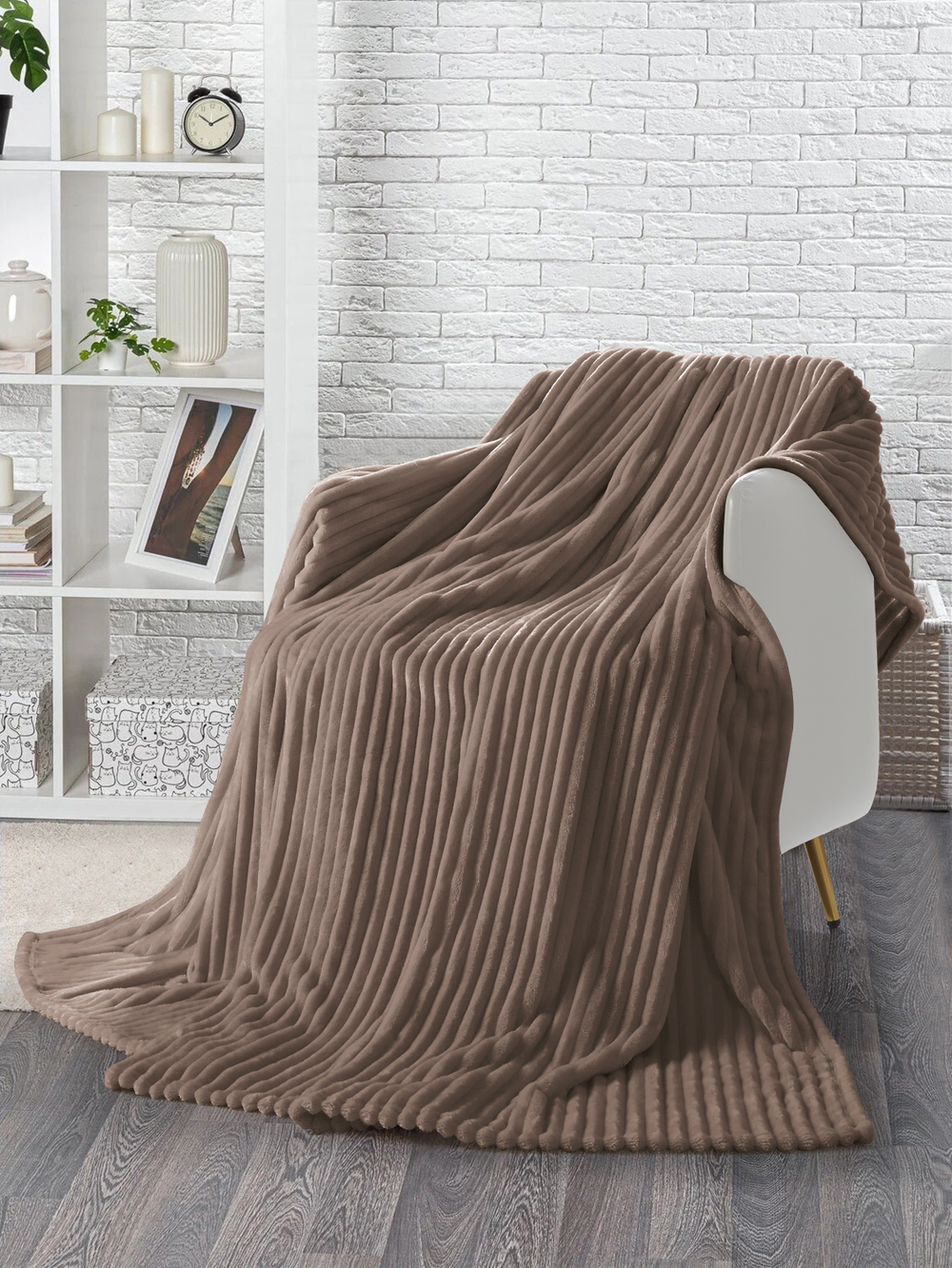 Плед велсофт 100х150 детский "ПВ13" (300гр/м2)