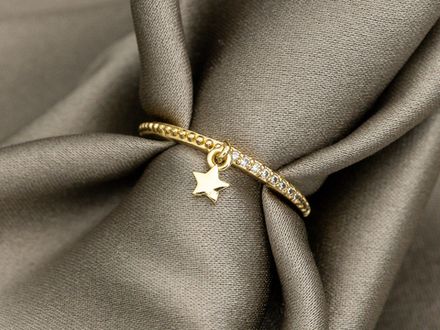 Фаланговое кольцо с подвеской Звездочка