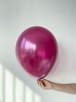 S Шар металлик 12" / 30 см  №11 бордовый (бургундия) (БГ-17)