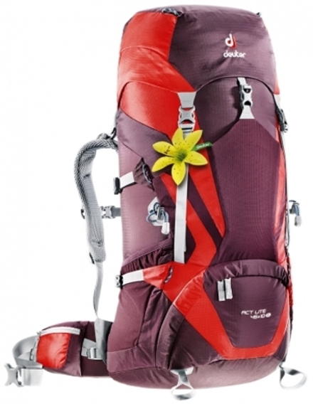 Рюкзак Deuter 2015 Aircontact Lite ACT Lite 45 + 10 SL aubergine-fire