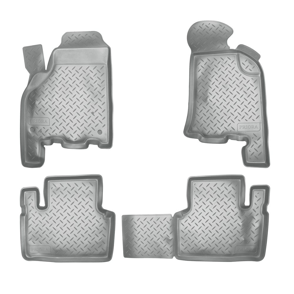 Ковры в салон Norplast/Unidec для VAZ 2170-Priora (2007-)Полиуретан,Серый, арт.NPL-Po-94-55-G