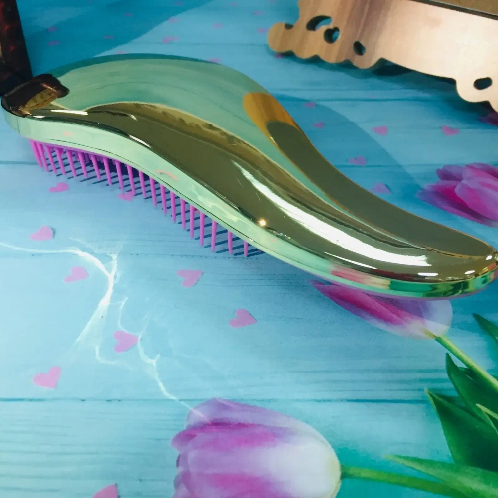 Расческа массажная компактная «Your Style», цвет золото, в коробке, 14,5см●