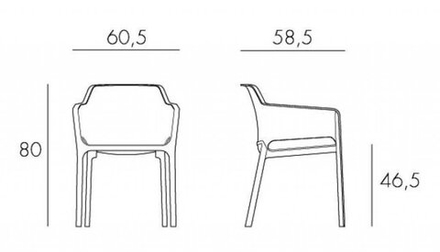 Комплект пластиковой мебели Nardi Net, ментоловый