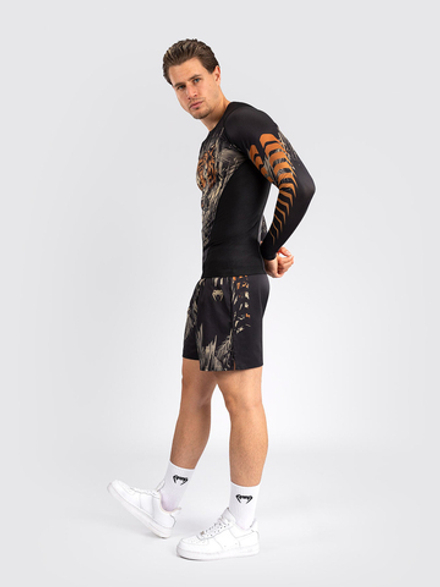 Рашгард Venum Tiger Black/Neo Orange L/S