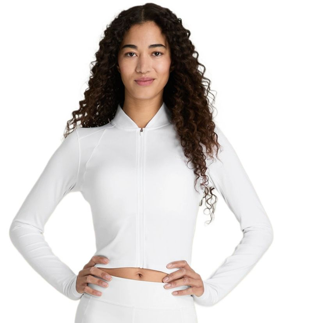 Женская Кофта теннисная Wilson Long-Sleeve All Day Full Zip - bright white