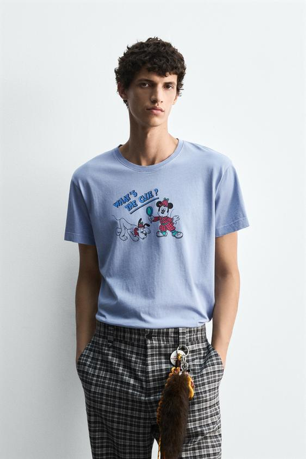 ZARA HARRY LAMBERT X DISNEY ФУТБОЛКА MICKEY + PLUTO, НЕБЕСНО-ГОЛУБОЙ