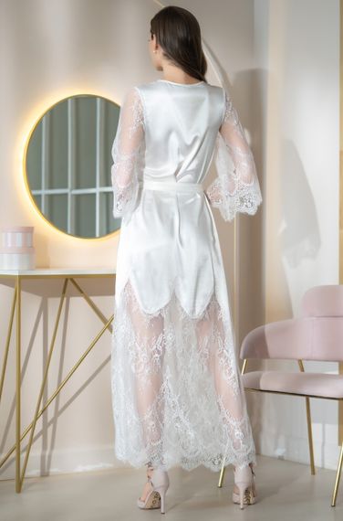 Длинный халат пеньюар MIA-Amore ANETTA 7259 АННЕТ белый