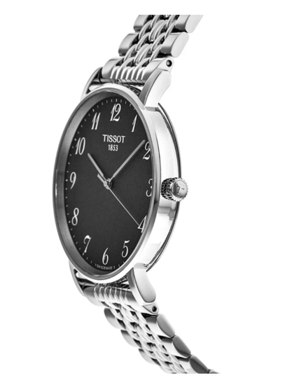 Мужские швейцарские часы Tissot T109.410.11.072.00 на браслете сбоку
