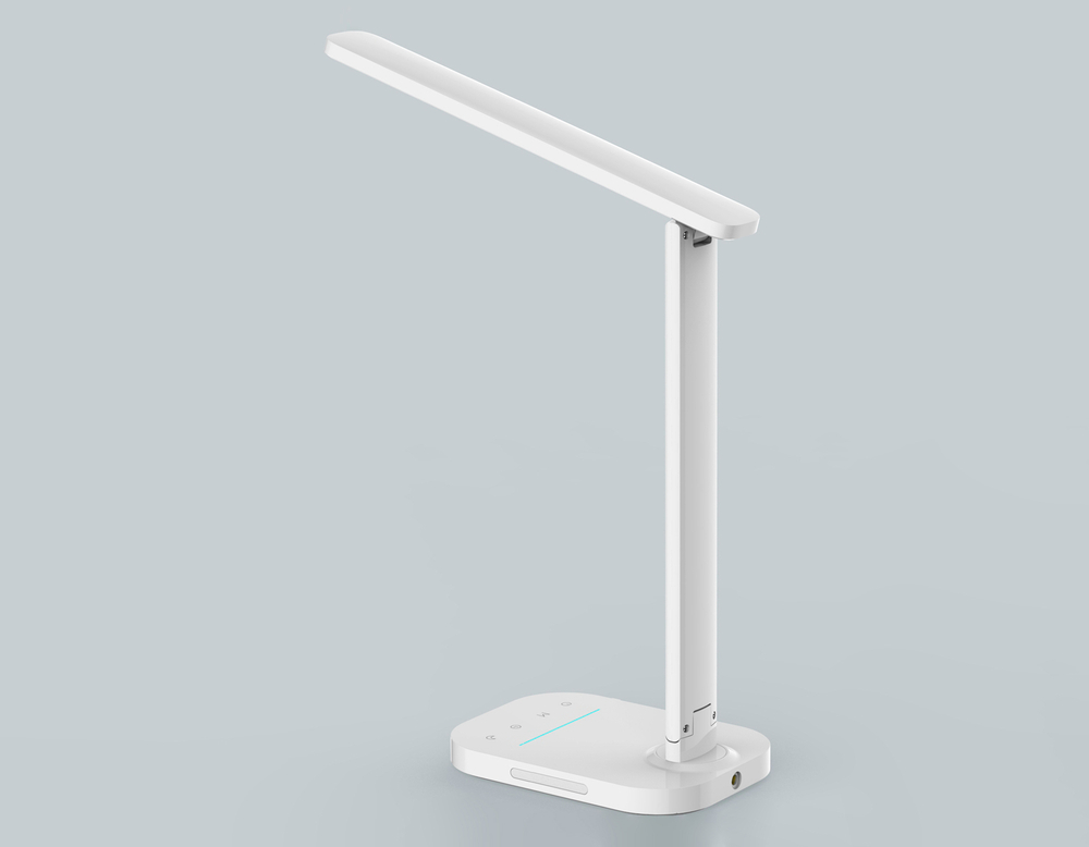 Светодиодная настольная лампа с USB портом и таймером DE444 WH белый LED 3000-6400K 7W