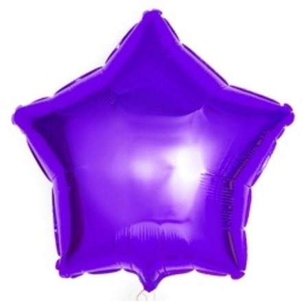 Шар (18"/46 см) Звезда, Фиолетовый 1 шт.