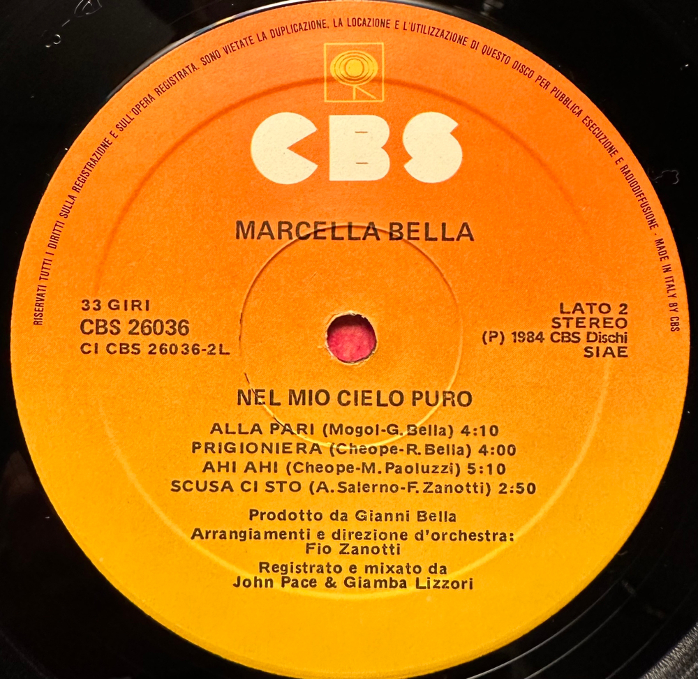 Marcella Bella - Nel Mio Cielo Puro (Италия 1984г.)