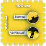 ЭВА-плитка жёлто-чёрная 100×100×2,5 см - мягкий коврик-пазл, пять линий, 10 шт.