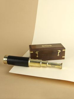 Nautical Подзорная труба в деревянном футляре