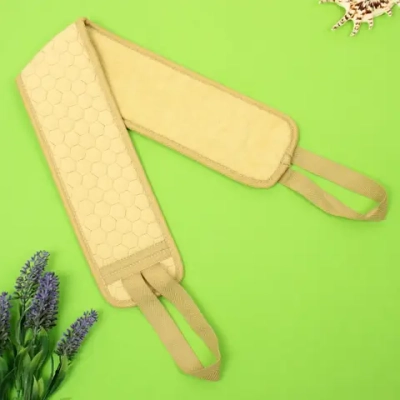 Мочалка для тела «Premium - Laguna», цвет бежевый, 9*82см (зип пакет и наклейка Ultramarine)✦