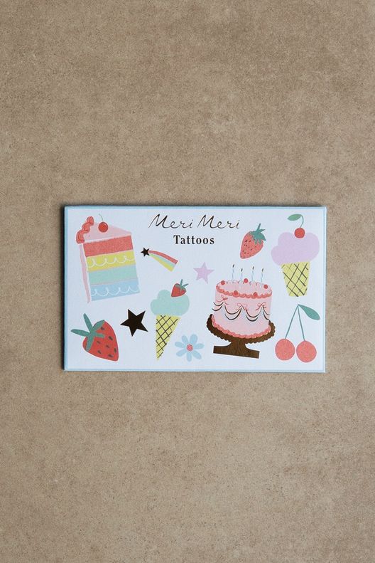 Переводные татуировки День Рождения (в наборе 24 шт) / Meri Meri