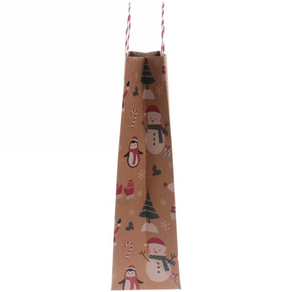 Пакет подарочный «Крафтовый новогодний мир» 40*30*12 см