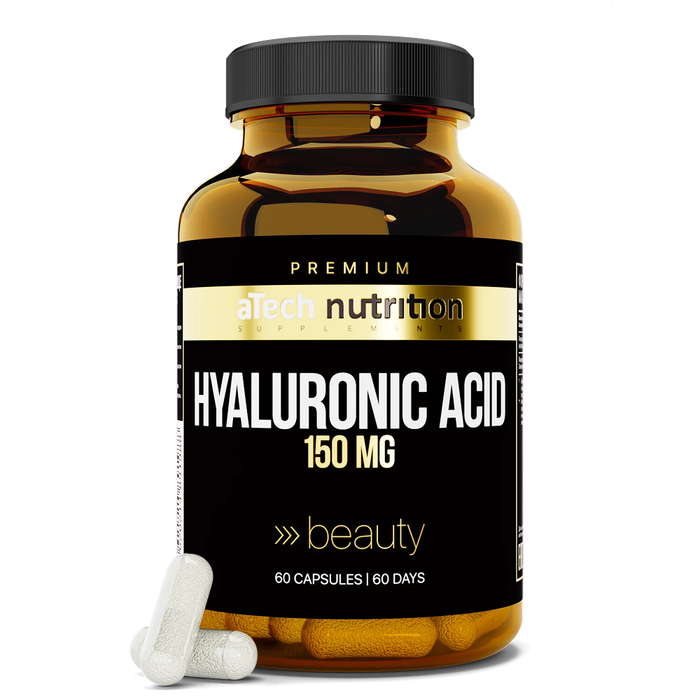 Гиалуроновая кислота, Hyaluronic acid, aTech Nutrition Premium, 60 желатиновых капсул