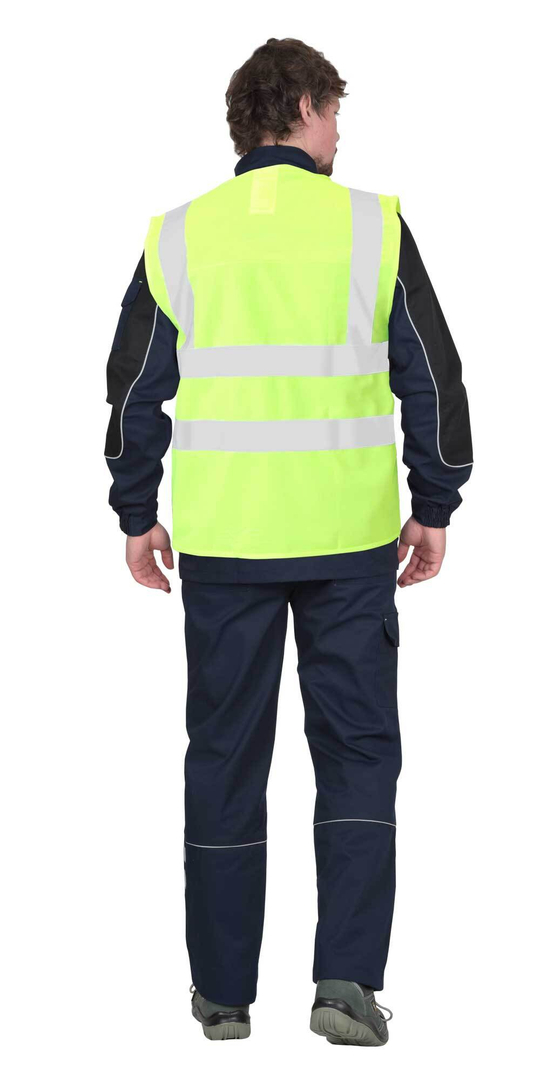 Жилет сигнальный SIRIUS кл.1, 4 СОП (трик.100 гр/м2) лимонный