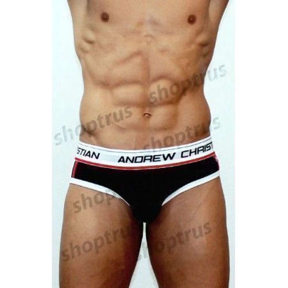 Мужские трусы брифы Andrew Christian brief black red