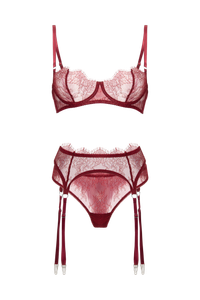 Пояс для чулок Elly бордовый