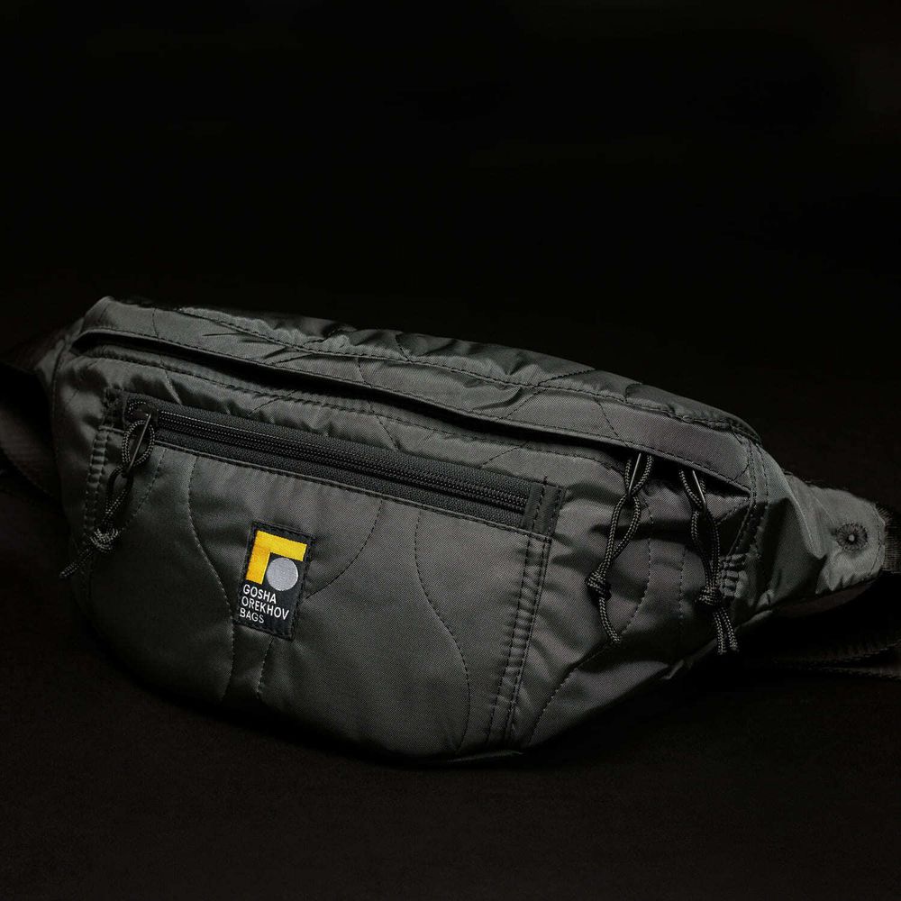 Сумка Gosha Orekhov поясная Go Refrigi Waves Waist темно-серая