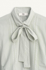 РУБАШКА С ШНУРКАМИ И КРУЖЕВОМ, ОГРАНИЧЕННАЯ СЕРИЯ - ZARA