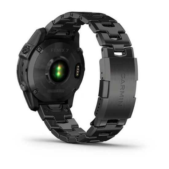 Часы Garmin Fenix 7 Sapphire Solar, темносерый титан с титановым браслетом 010-02540-39