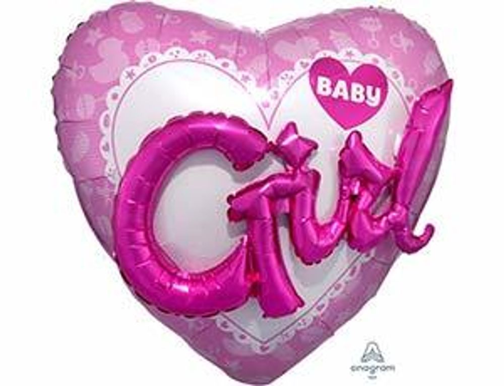 Сердце &quot;Baby Girl&quot; 91 см