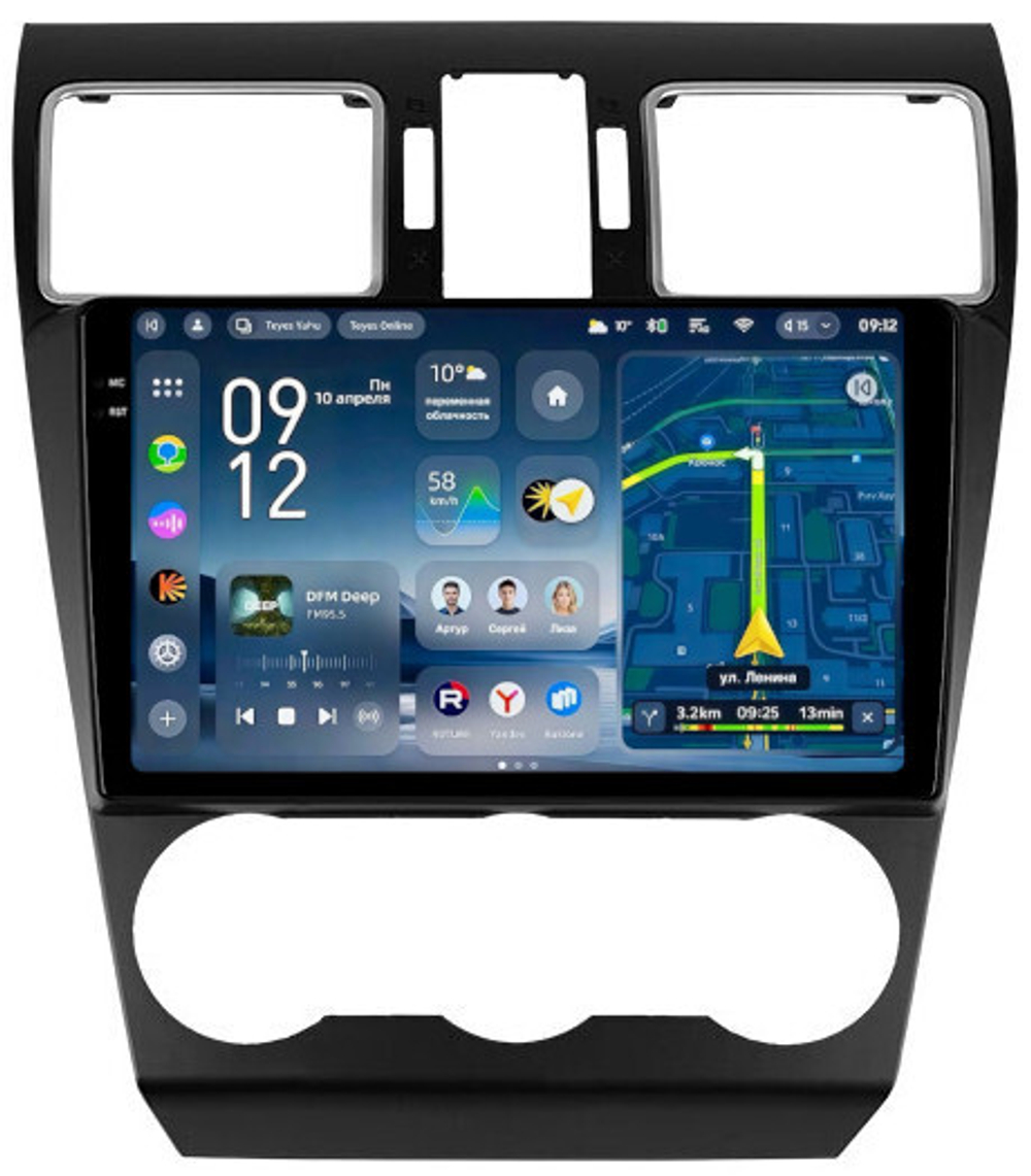 Магнитола для Subaru Forester 4 2015-2018, Impreza 4, XV 1 - Teyes CC4-PRO монитор 9.5" 2K QLED на Android 13, Snapdragon 778G, AI, CarPlay, DSP, 4G SIM-слот