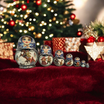 Матрешка 16см "Русская зима" 7 мест