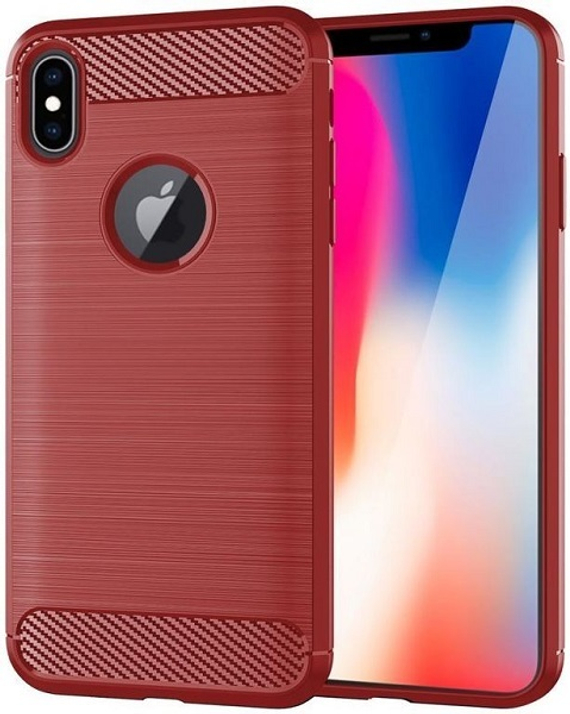 Чехол для iPhone X цвет Red (красный), серия Carbon от Caseport