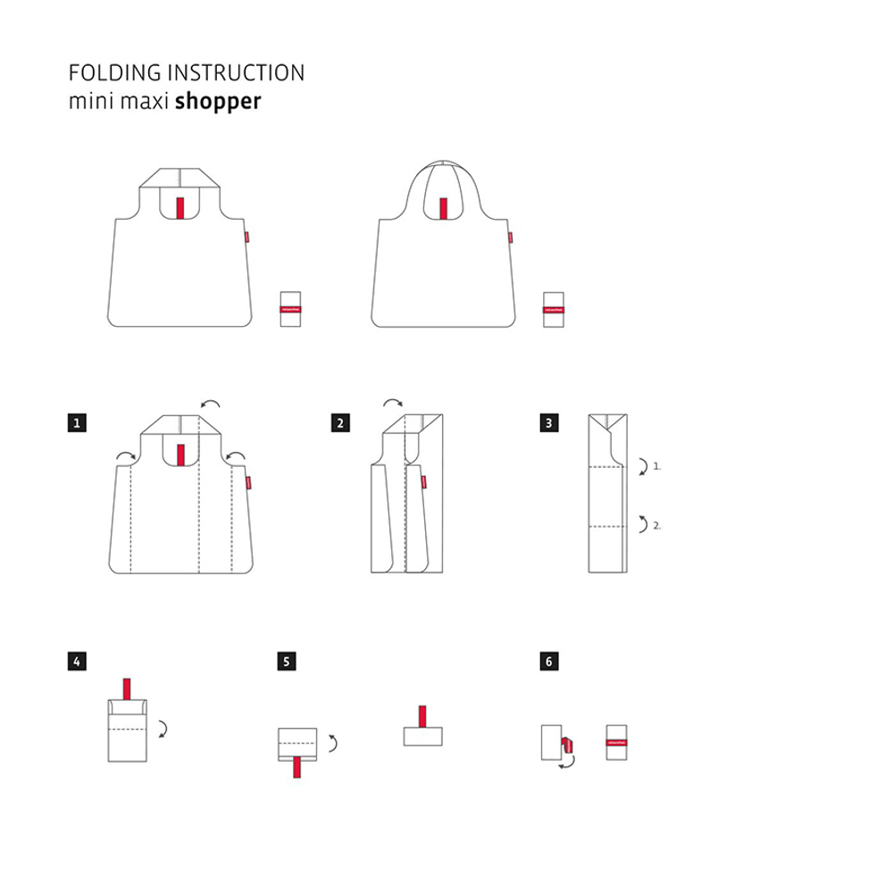 Сумка складная mini maxi shopper glencheck red