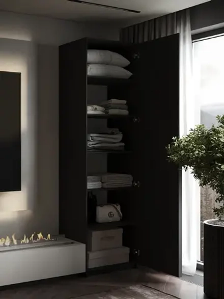 Шкаф распашной Soho, темно-серый, 61 см