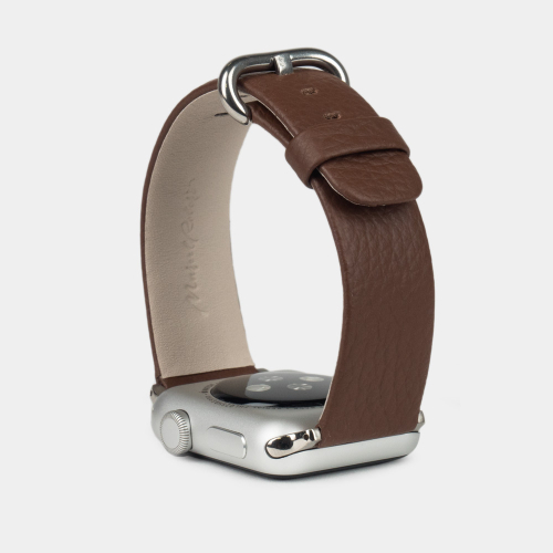 Ремешок для Apple Watch 44/45/46 mm из кожи теленка, цвета шоколад