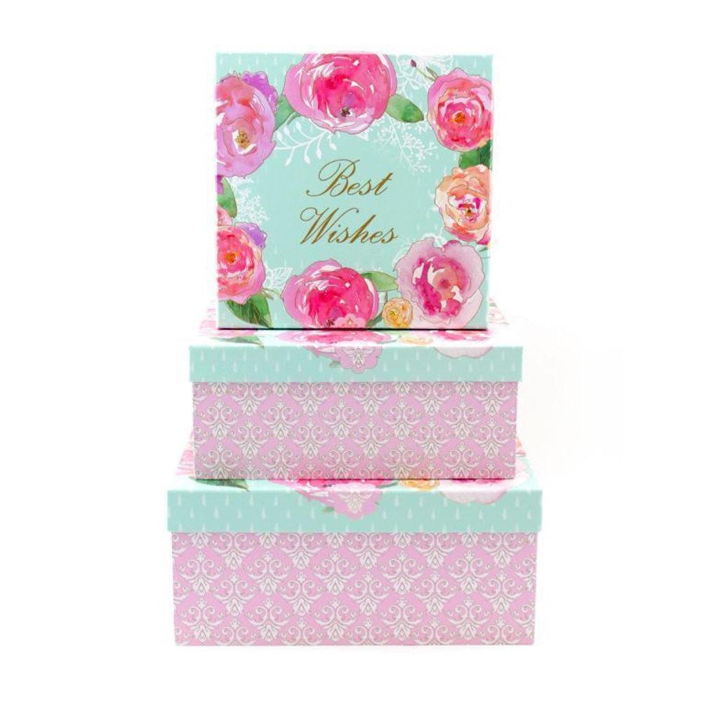 Коробка 3 "Розы для тебя" Тиснение фольгой