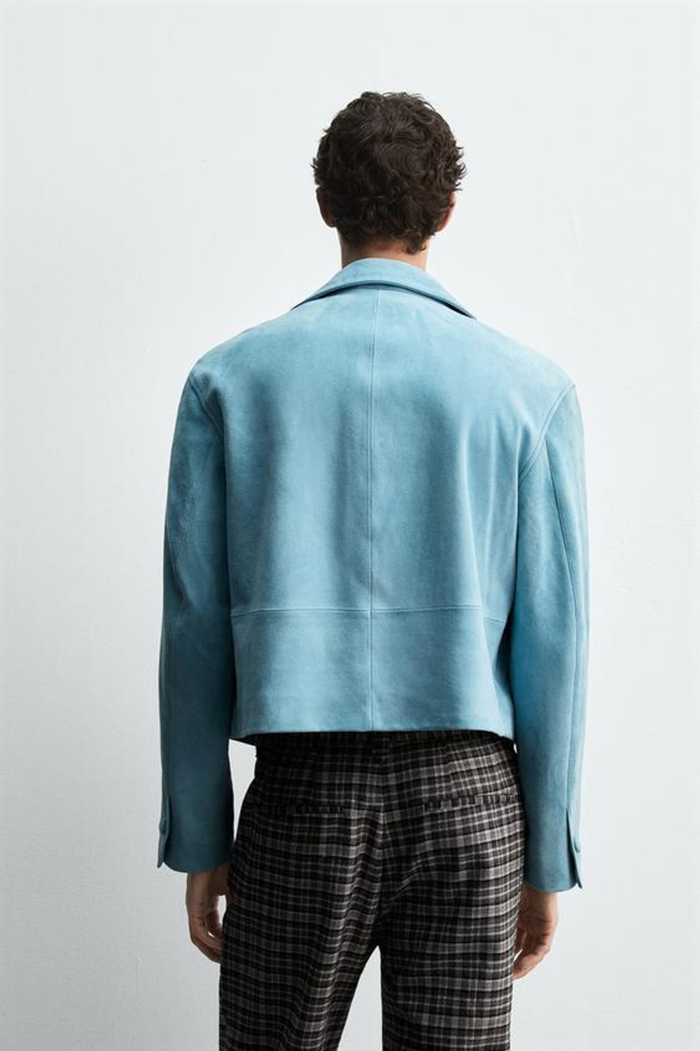 ZARA HARRY LAMBERT X DISNEY ЗАМШЕВАЯ КУРТКА, СИНИЙ