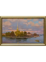 Картина маслом Вид на Заячий остров Ильин