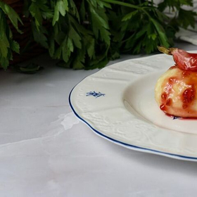 Тарелка десертная 21 см,коллекция "Blue Flower" P.L. Proff Cuisine