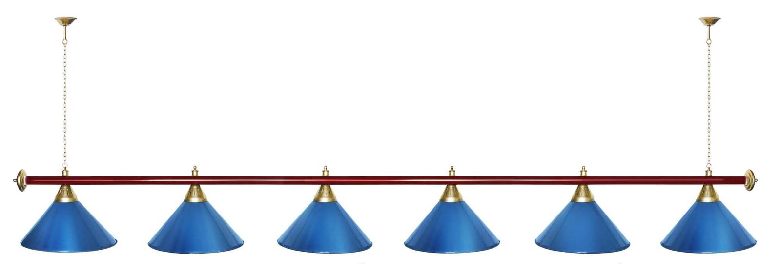 Лампа STARTBILLIARDS 6 пл. (плафоны зеленые,штанга зеленая,фурнитура золото) фото №85